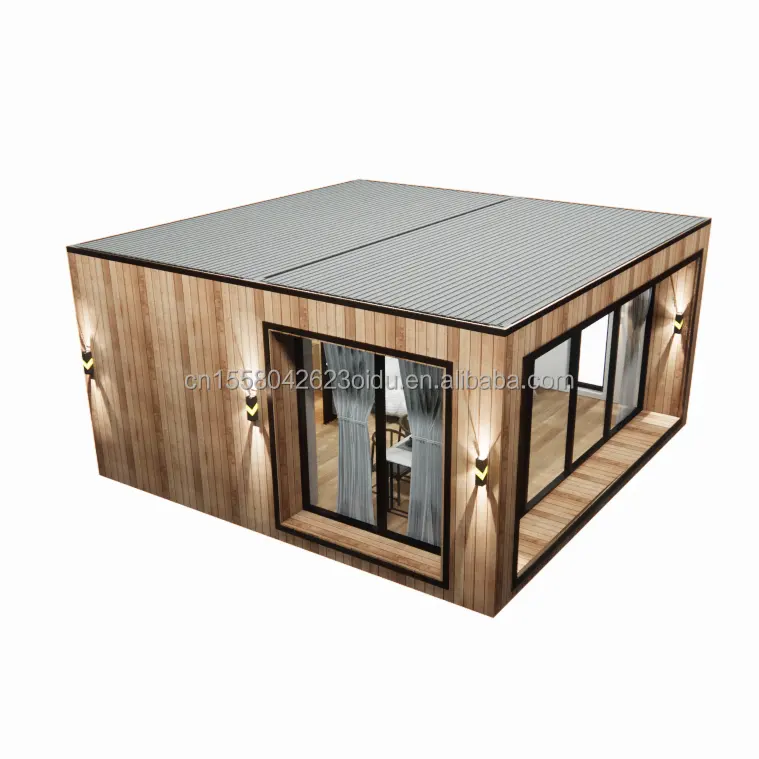 Sunshine House Container casa prefabbricata in legno di vetro casa Container prefabbricata da 40 piedi in vendita