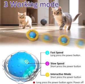 Interaktif kedi oyuncak topu kese içinde hızlı haddeleme, hareket Chirping kedi oyuncak gizlemek ve fare yakalamak oyunu aramak - Product Image 3