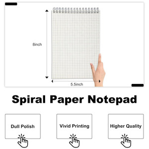 Cuaderno digital de papel con su propio logotipo, cubierta personalizada, papel offset blanco, Bloc de notas para grabar - Product Image 2