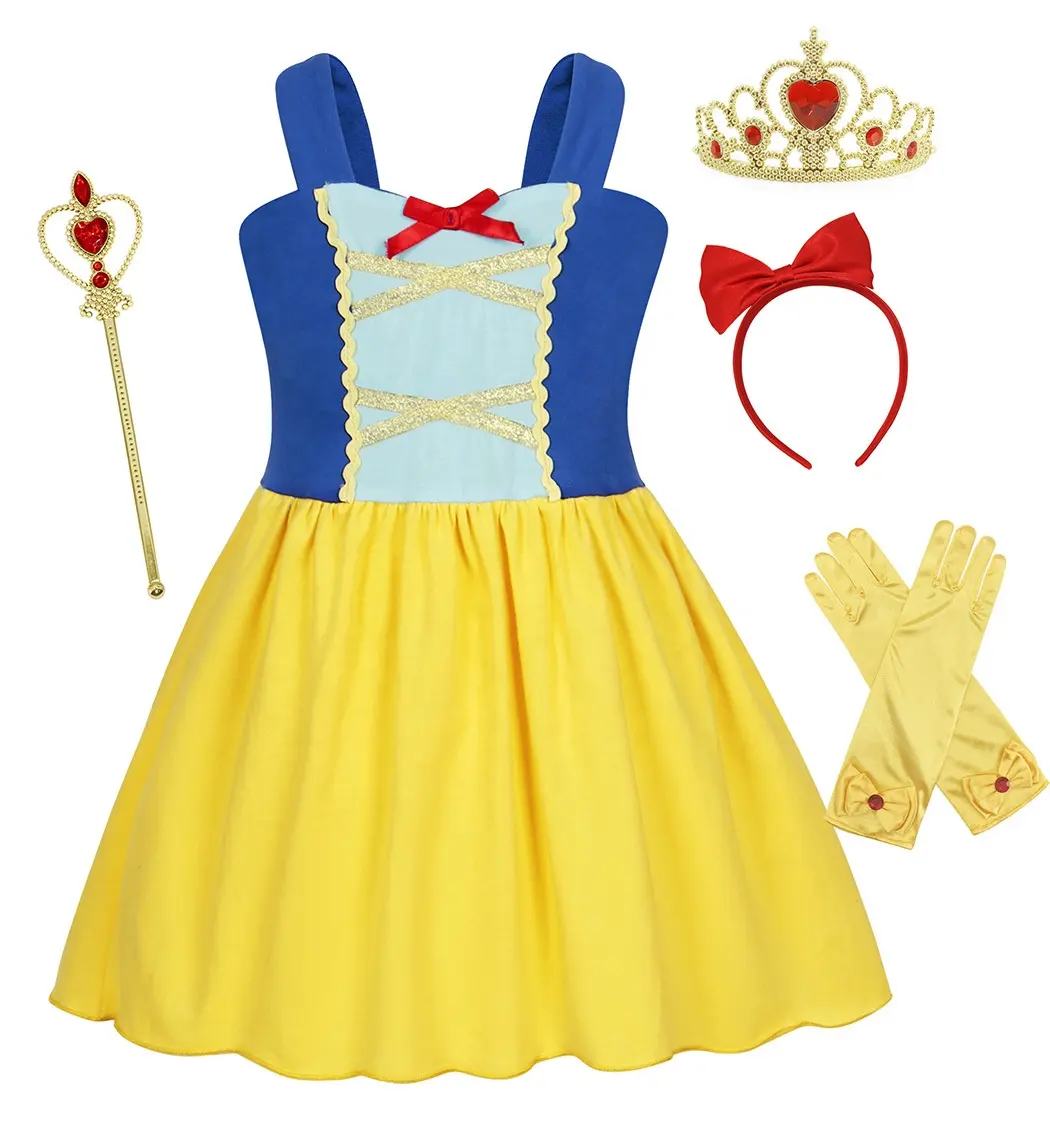 Christmas Snow White Dress Halloween Children's Performance Cosplay Costume with Accessories