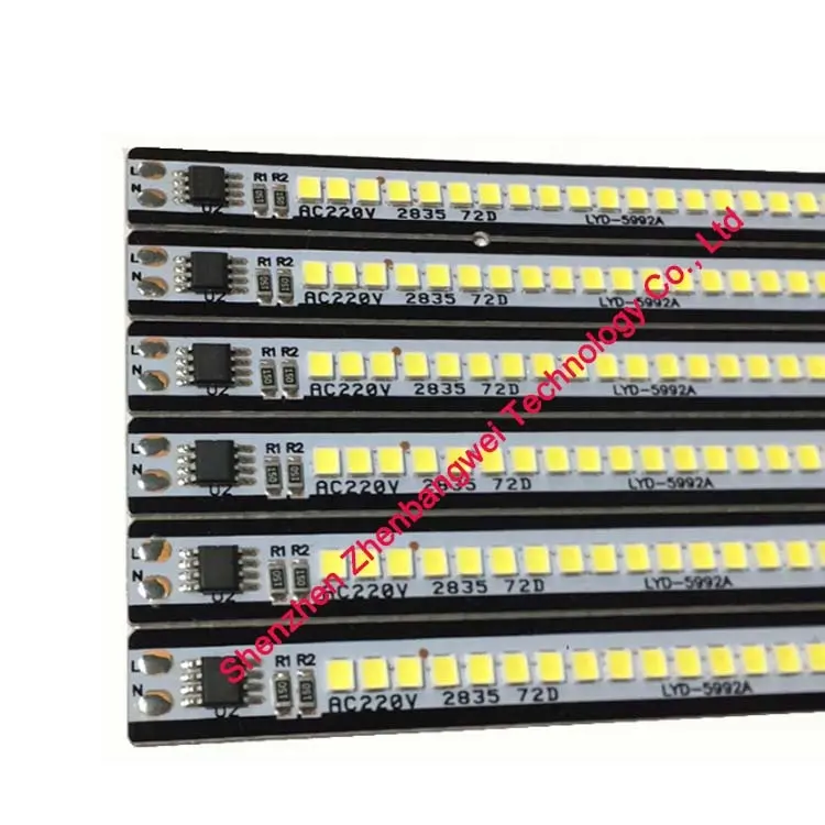 ZBW disesuaikan 144leds 24V smd 5730 led lampu batang kaku, 12v aluminium smd 5730 led strip cahaya, smd 5730 led strip