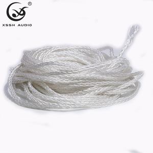 Gümüş kaplama dengeli mikrofon kablosu XSSH YIVO diy HIFI 4.4mm <span class=keywords><strong>5</strong></span> kutuplu <span class=keywords><strong>jack</strong></span> <span class=keywords><strong>2</strong></span> x XLR konektörü ses örgülü kulaklık tel