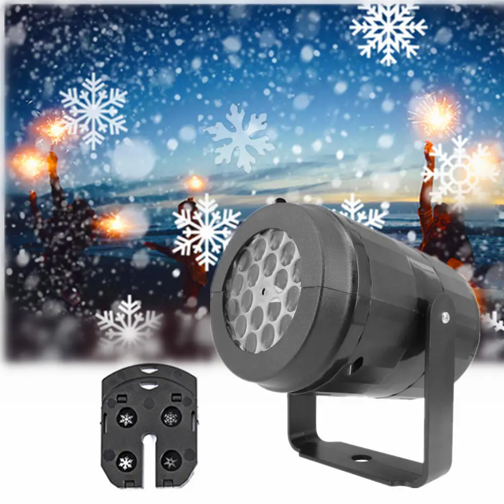 Kerst Sneeuwvlok Laserlicht 4W Sneeuwval Projector Bewegende Sneeuw Tuin Laser Projector Lamp Voor Nieuwjaar Feest Rl235