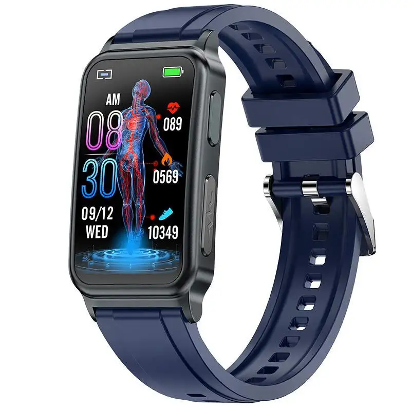 ใหม่ล่าสุดนาฬิกา ECG สมาร์ทนาฬิกาเครื่องเล่นเพลง App ตลาด NFC BT โทร AI โทรกีฬานาฬิกา G08 อัตราการเต้นของหัวใจเลือด S ugar smartwatch