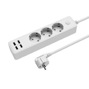 สาย USB 4พอร์ต2A ม. ชาร์จเร็วสำหรับแท็บเล็ตสมาร์ทโฟนปลั๊ก EU ตัวกรองเครือข่ายแถบพลังงานการเดินทางซ็อกเก็ตพกพา1.8 - Product Image 1