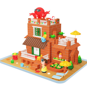 Casa de simulación para niños, juguete educativo, 3D, juegos de bloques de construcción, imanes, bloques para niños, juego de construcción, 580 Uds. - Product Image 6