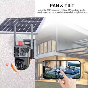 V380 pro סולארי cctv עם 8w פאנל סולארי ai תנועה זיהוי תנועה נמוכה אבטחה בית מערכת <span class=keywords><strong>WiFi</strong></span> אלחוטי 4g מצלמה