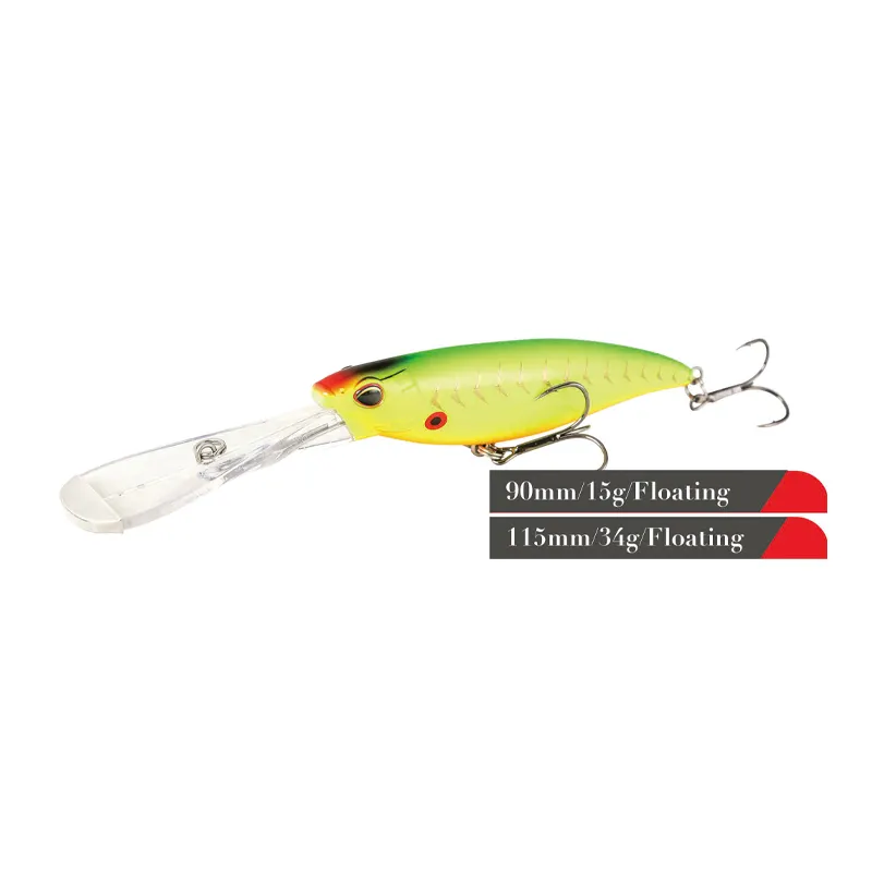 Histar OEM Long Casting 90mm 115mm 15g 34g ABS producto agua dulce y agua salada flotante 3D Eye Hard Bait Minnow señuelo de pesca