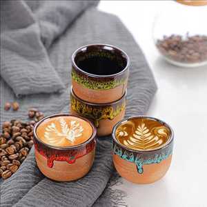 ถ้วยกาแฟเอสเปรสโซ150มล. แก้วเซรามิกเปลี่ยนเครื่องปั้นดินเผาแก้วมักกังฟูถ้วยชา - Product Image 1