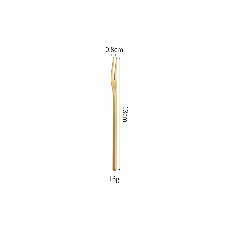 13cm gold fork