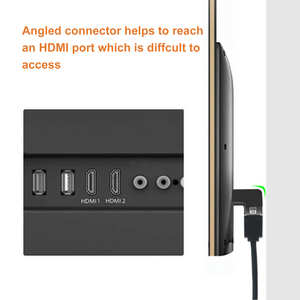 Spina HDMI 2.1 ad alta definizione 8K maschio a FemaleAdapter supporto ad angolo retto larghezza di banda 48Gbps - Product Image 2
