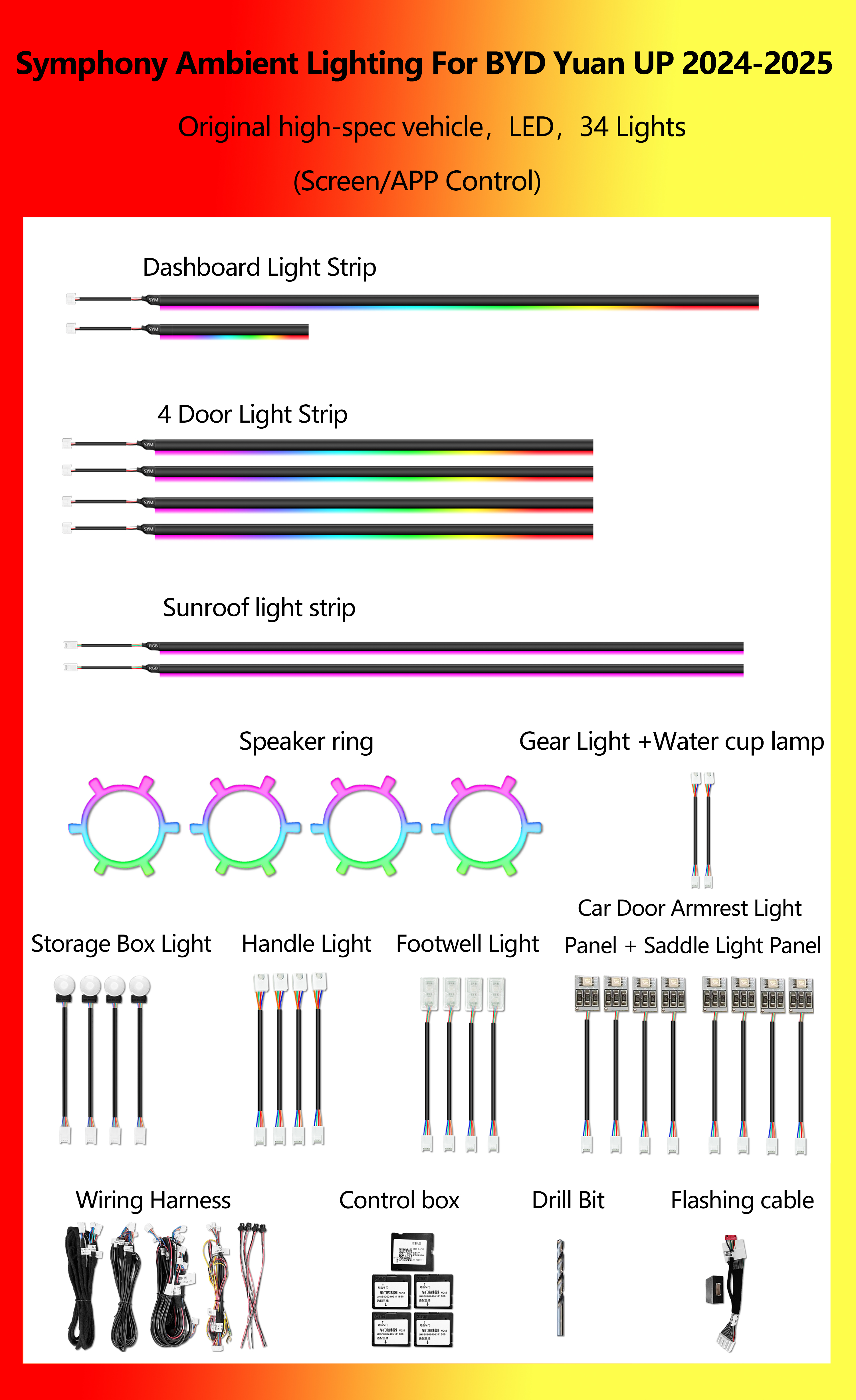 BYD Yuan UP Symphony 34 Luces