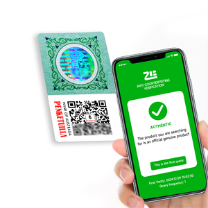 Custom Anti-Counterfeit Holographic Qr <strong>Code</strong> Sticker Security Hologram Label <strong>Verification</strong> System - Product Image 1