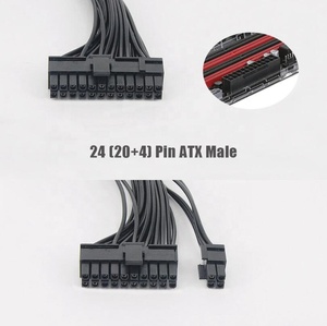 Power Supply Splitter PSU Cable <strong>Adapter</strong> 24 Pin 20+4 Pin ATX <strong>24Pin</strong> Dual Start Line 18AWG M to F Compute Extension ATX Cable - Product Image 6