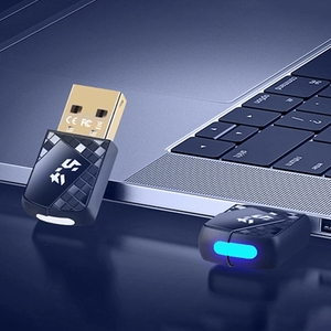 長距離Bluetooth 5.4 USBアダプターワイヤレス送信機ドングルペアキーボードプリンターWindows 11 10 8.1 7コンピュータデスクトップ用 - Product Image 3
