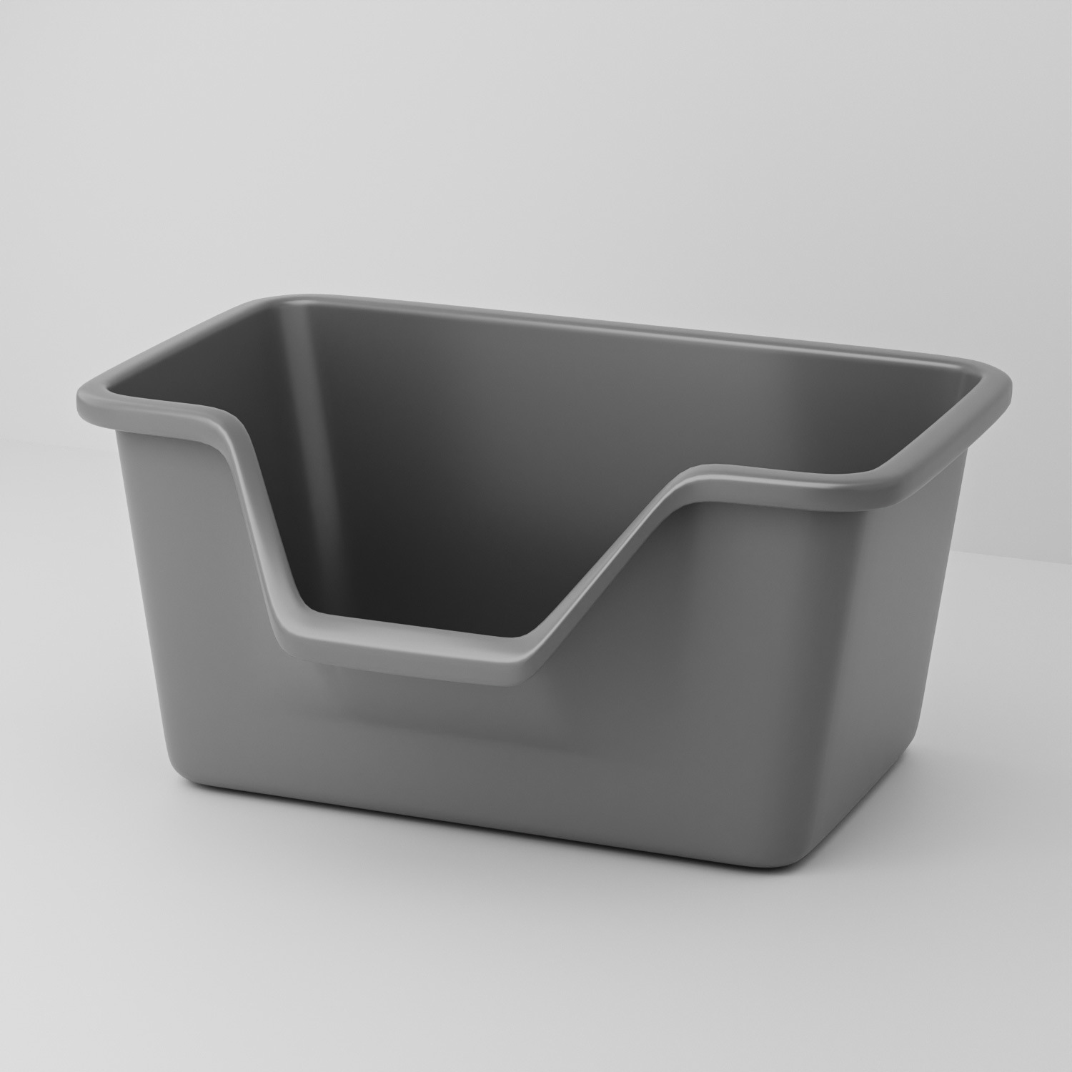 Small slanted litter box - gray 40cm