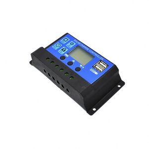 60A/50A/40A/30A/20A/10Aソーラー充電器コントローラー12V24V自動PWMコントローラーLCDディスプレイ5VデュアルUSB出力コントローラー - Product Image 4