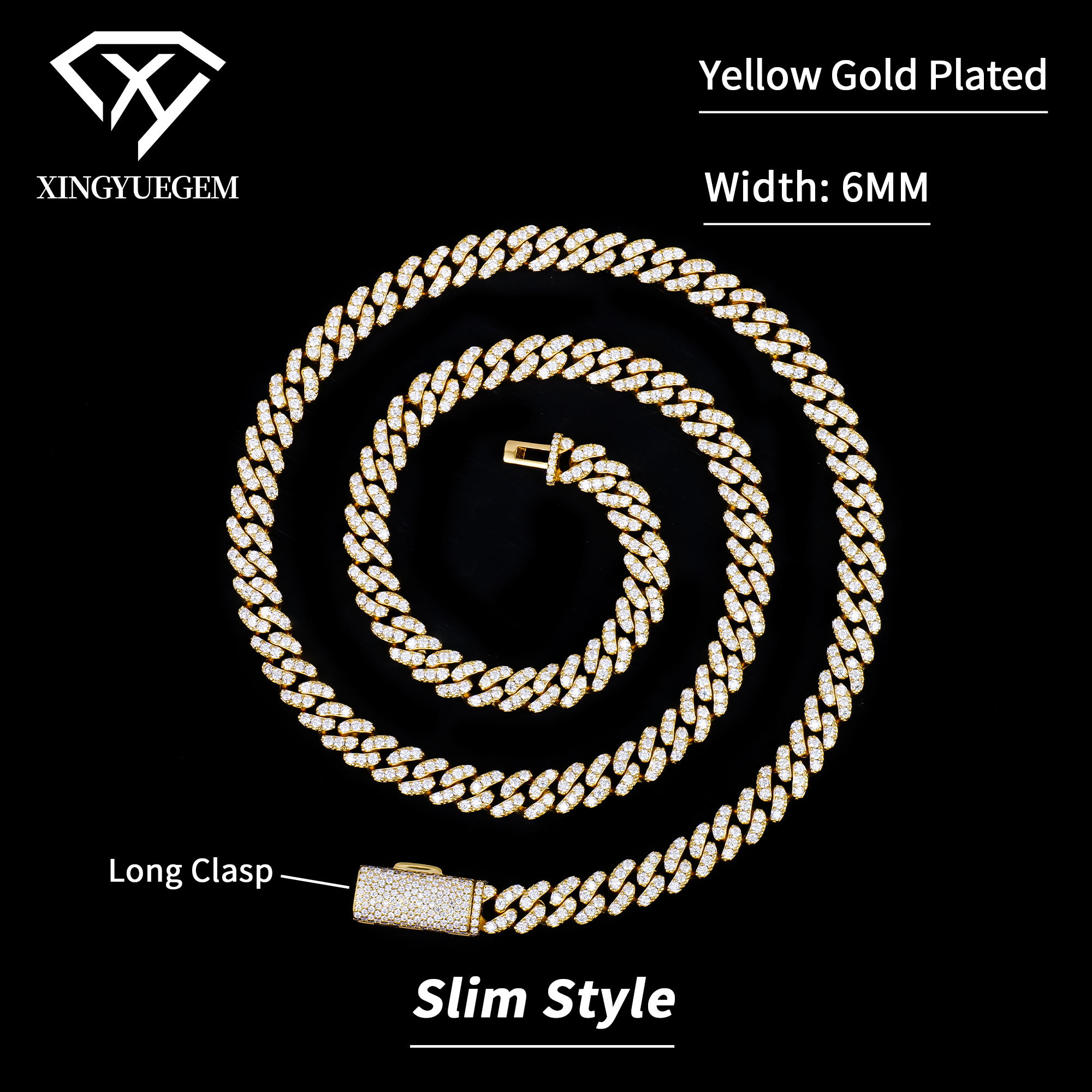 Yellow Gold Plated(Long Clasp)