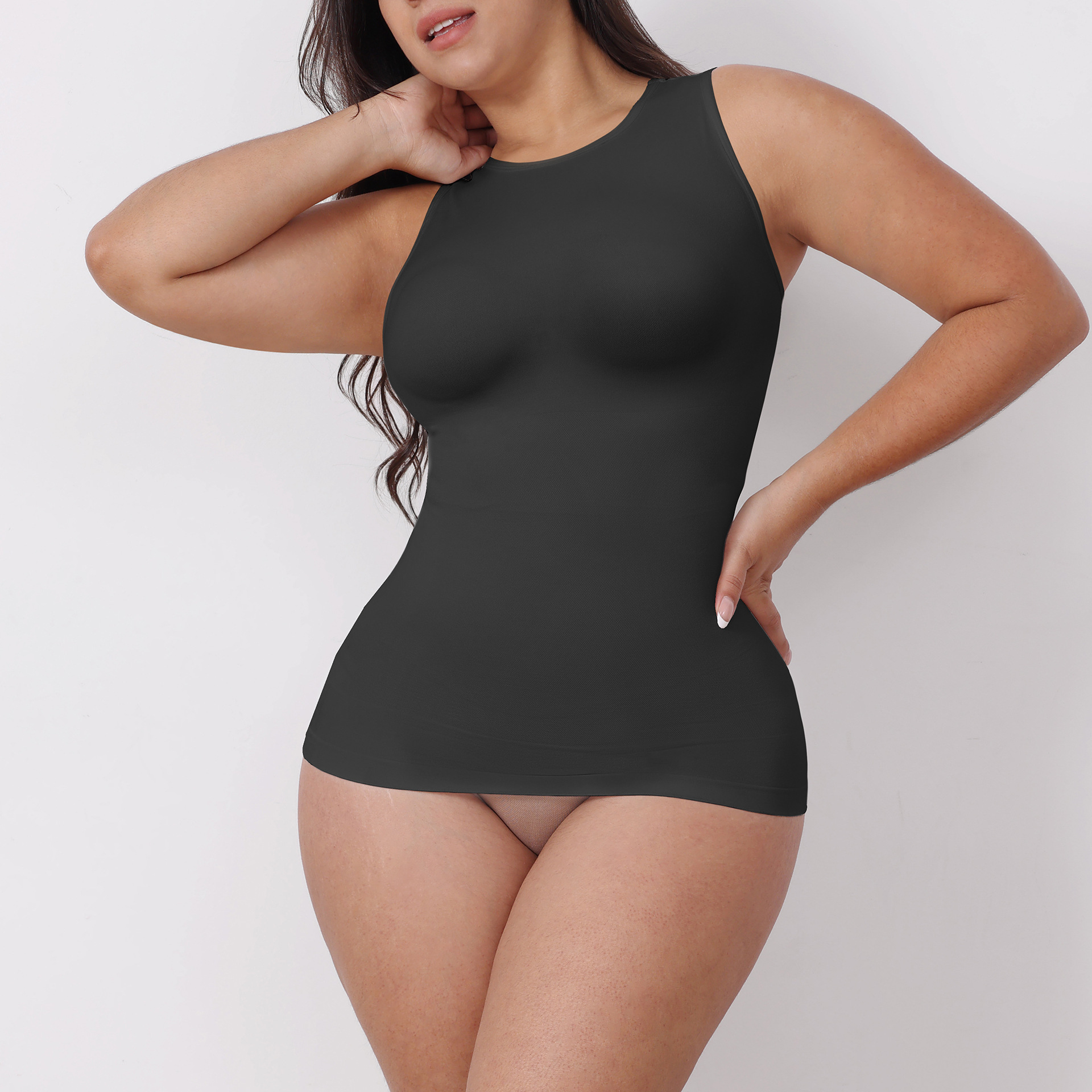 Colorful 34498 Negro (chaleco de cuello redondo)