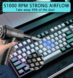 Cordless AIR Duster Replacement for Compressed Spray Gas Cans Rechargeable Blower for <strong>Computer</strong> <strong>Keyboard</strong> and Electronics Clean - Product Image 6