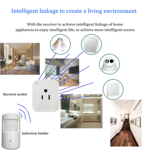 Kit de enchufe de control inalámbrico con sensor de movimiento PIR de retardo de tiempo para posición de inicio y detección de movimiento - Product Image 4