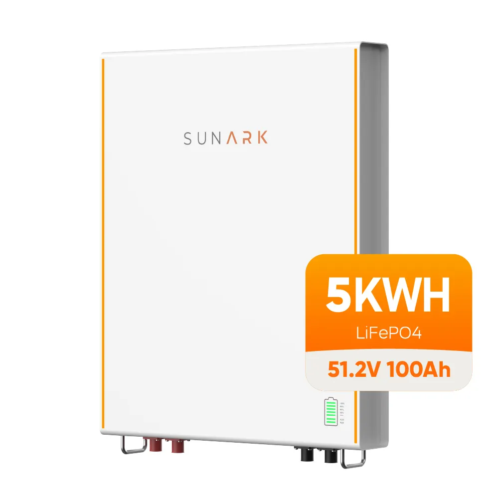 Sunark Lifepo4 100 Ah Batterie 5 kWh 51,2 V Powerwall dünne Lithiumbatterie Solarspeicher