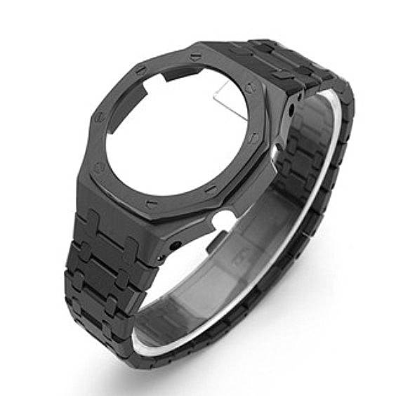 Coque noire + ceinture en acier noir