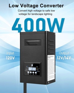 Trasformatori a bassa tensione resistenti alle intemperie con sensore fotocellula e Timer 400W trasformatore di illuminazione per esterni 120V AC a 12V/14V AC - Product Image 2