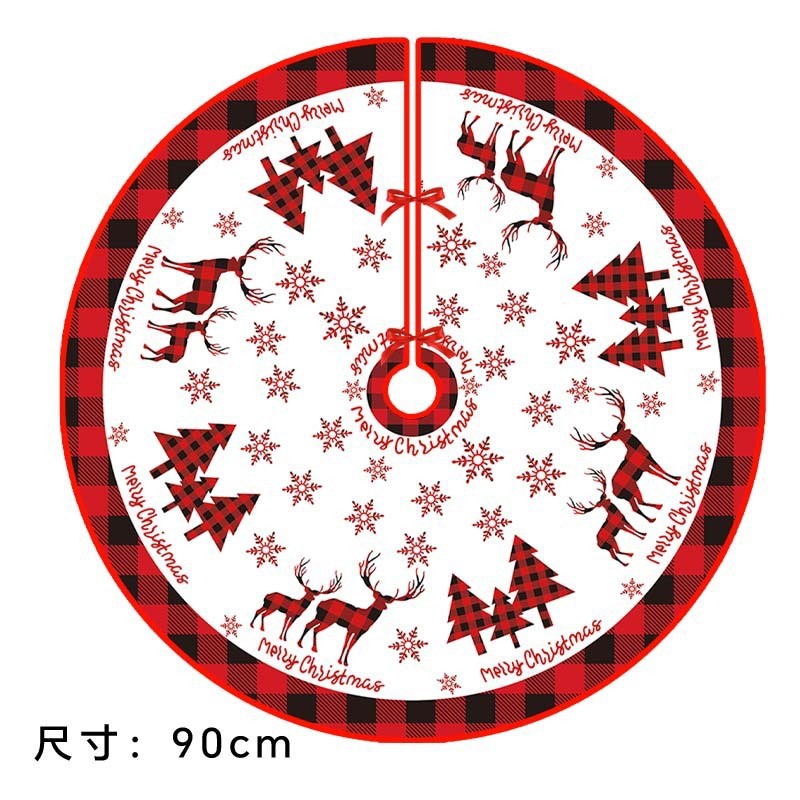 Renne flocon de neige à carreaux rouges et noirs