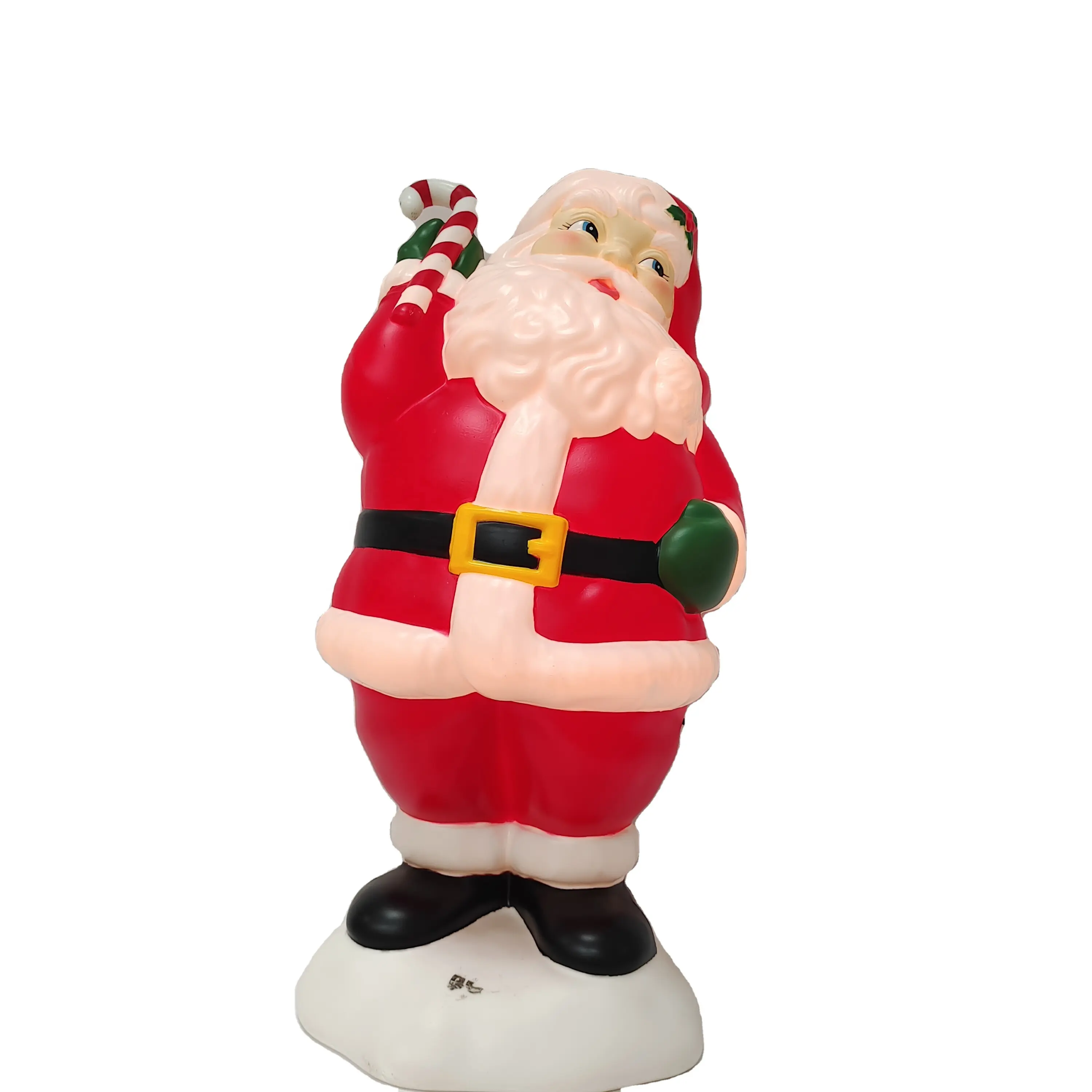 Adorno de plástico personalizado de Papá Noel de Navidad para la decoración del hogar, pantalla de vacaciones, luces LED, regalos personalizados para fiestas