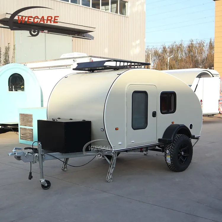 Wecare Großhandel Small Lightweight Teardrop Reise anhänger Camper Mini Off Road Camper Trailer Zum Verkauf