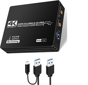 SYONG USB C 3.0 Dual for HDMI <strong>Adapter</strong> Microphone Loop-Out AV Matrix 4K <strong>Digital</strong> Multiple <strong>Output</strong> Stream for Laptop Camera 4K Ultra - Product Image 1