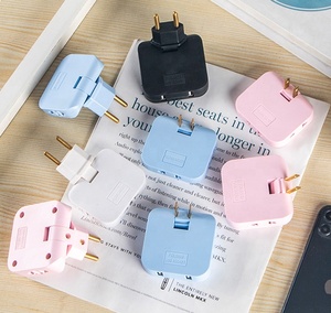 Cantell Enchufe DE LA UE Enchufe giratorio de 180 grados con 2 convertidor USB 4 en 1 Enchufe de extensión de EE. UU. Mini enchufes adaptadores de enchufe múltiple - Product Image 3