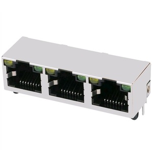 ZE15713NN Ethernet modülü Jack korumalı olmadan 8P8C siyah RJ45 konnektör 3 Port - Product Image 4