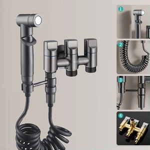 Taşınabilir paslanmaz çelik el bide tek soğutma fonksiyonu kolay kullanımlı üç çıkışlı ev su musluk çamaşır makinesi - Product Image 2