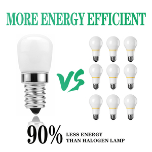 מיני מקרר אור הנורה 110V 220V <span class=keywords><strong>1.5W</strong></span> B15 E12 E14 T22 T26 חלבי זכוכית לבן חם מקרר LED מנורת להחליף הלוגן אורות