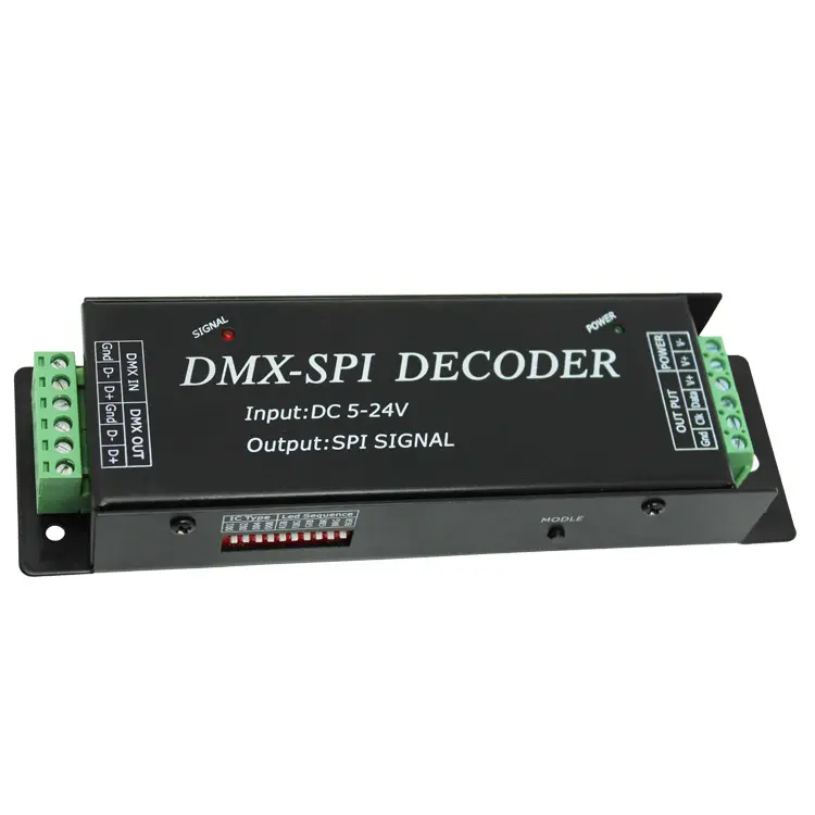 Handmatige Schakelaar Ce Spi Matrix Licht Controller DMX512 Interface Programmeerbare Dmx Led Licht Controller Decoder Dimmer Driver