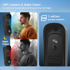 Sistema de timbre de videoportero AHD de 7 pulgadas compatible con desbloqueo RFIC para seguridad en el Hogar Inteligente WIFI puerta Visual teléfono Cámara timbre - Product Image 5