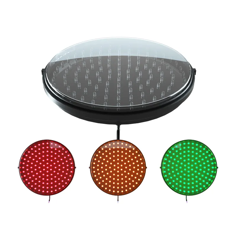 Módulo de luz de tráfico de bola completa LED, piezas de Control de luz de tráfico de señal de carretera