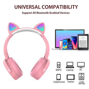 Cyy CT950ป๊อปอัพที่มีสีสันของขวัญคุณภาพสูงน่ารักหูไร้สายสเตอริโอไฟ LED หูฟังแมวหูฟังหูฟัง - Product Image 2