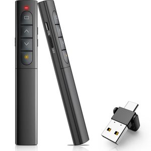 2.4 ghz wireless presentatore telecomando 320 mAh grande batteria di ricarica rapida puntatore clicker per la presentazione puntatore laser senza fili - Product Image 1