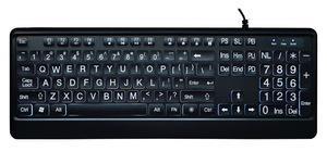DIY Keycaps Large Print Letters Hintergrund beleuchtung Tragbare Computer tastatur für ältere Menschen - Product Image 2