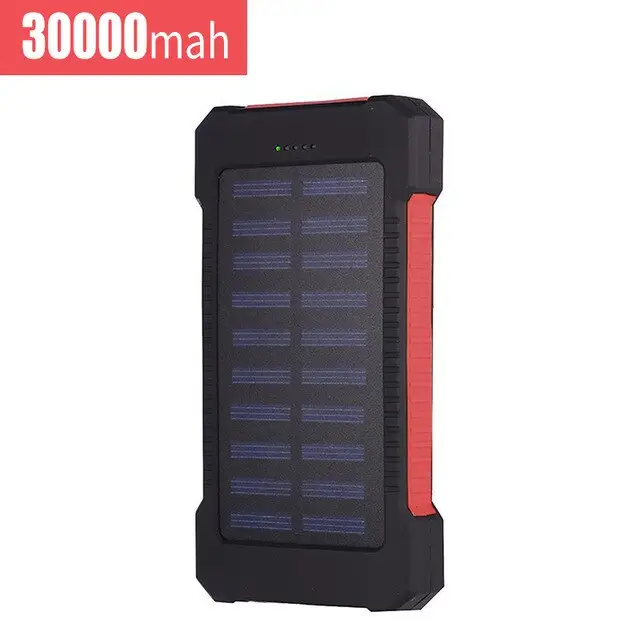 Toptan Oem Logo 30000mAh güneş acil şarj cihazı güç banka dış mekan kullanımı el feneri fonksiyonu ile