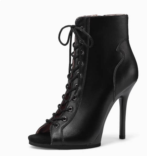 Talon en pu noir hauteur 11cm