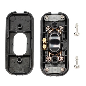 6A 250V DPST masa lambası zemin lambası LED ışık inline Rocker anahtarı ile topraklama terminalleri - Product Image 6