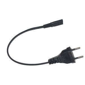 IEC図8ユーロ2pプラグACコード2M長CEE2ピンプラグ電源ケーブルC7メス - Product Image 1