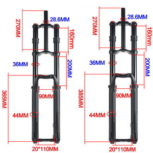 Factory Sell 27.5 29ER <strong>Mtb</strong> Suspension <strong>Forks</strong> DH AM Thru Axle Downhill Double Crown Bicycle Front Air <strong>Fork</strong> - Product Image 2