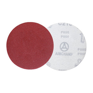 แผ่นขัด PSA สำหรับขัดโลหะแผ่นขัดแบบตะขอและห่วงอะลูมิเนียมออกไซด์สีแดงขนาดกำหนดเอง - Product Image 6