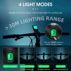 WEST BIKING-ordenador electrónico multifuncional 3 en 1 para bicicleta, inalámbrico, resistente al agua, pantalla grande - Product Image 3