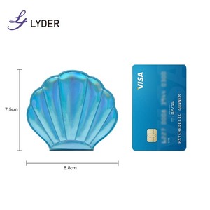 Lyder贝壳造型双面批发粉色旅行便携化妆小化妆品手袋紧凑型化妆镜礼品 - Product Image 5